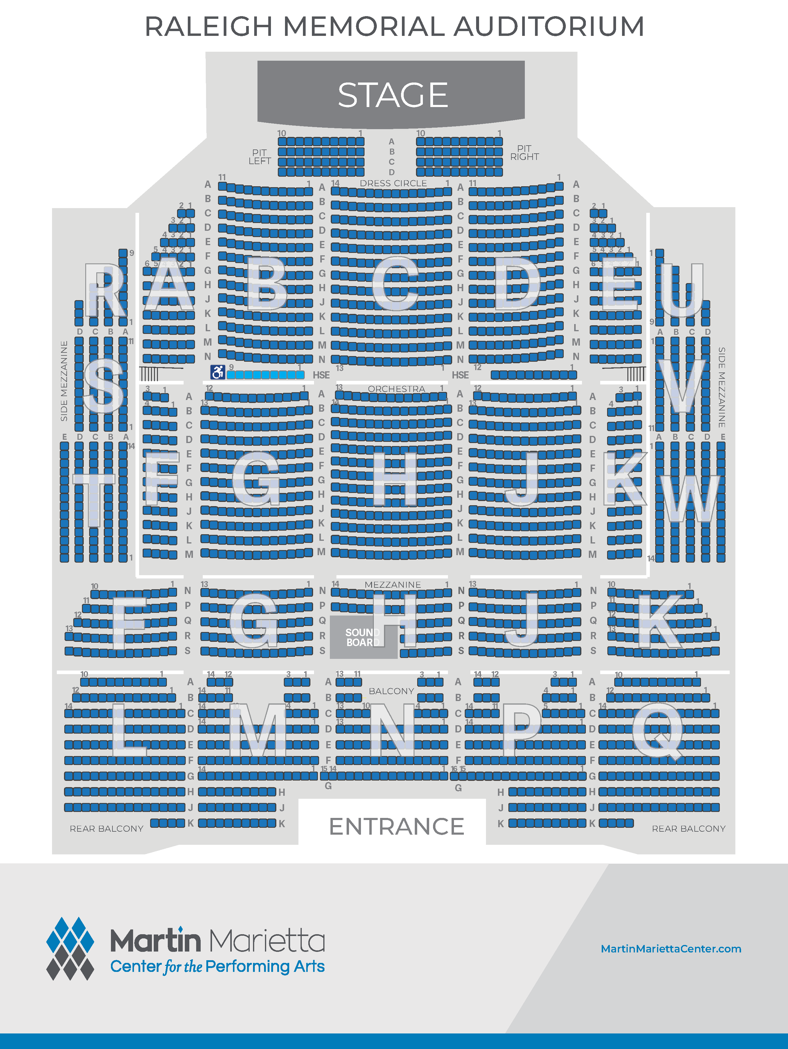 Raleigh Memorial Auditorium seating chart