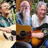 Photo of Robbie Fulks, Jack Lawrence, and David Grier all playing the guitar. Their portrait images are cropped from different photos and collaged together for the cover photo
