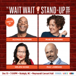 an image of the wait wait stand up tour performers